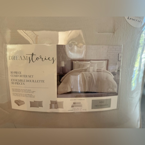 🎉LAST CHANCE🎉 DREAM STORIES 10Pc Extra Soft Solid Comforter Set - Picture 10 of 10